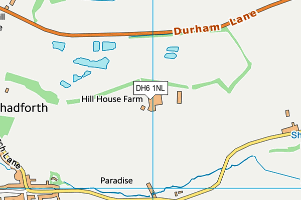 DH6 1NL map - OS VectorMap District (Ordnance Survey)