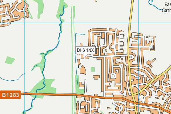 DH6 1NX map - OS VectorMap District (Ordnance Survey)