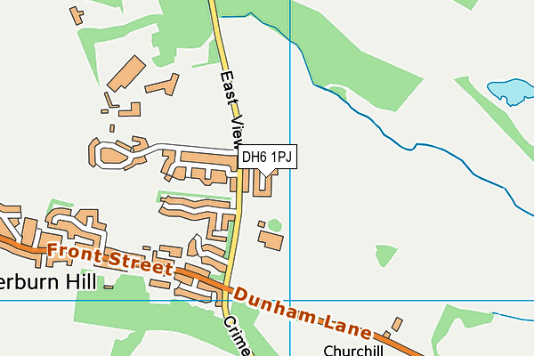 DH6 1PJ map - OS VectorMap District (Ordnance Survey)