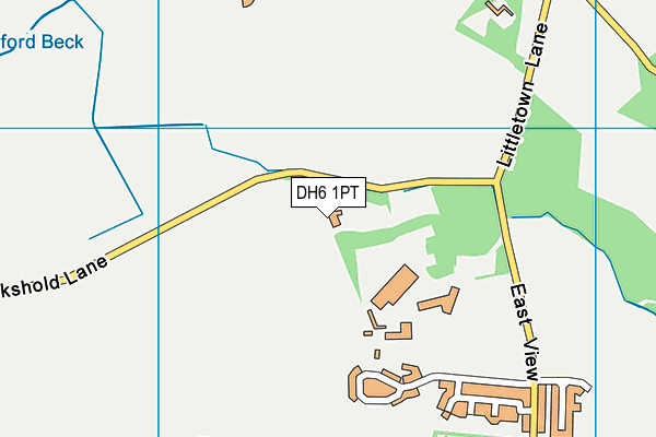 DH6 1PT map - OS VectorMap District (Ordnance Survey)