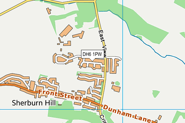 DH6 1PW map - OS VectorMap District (Ordnance Survey)