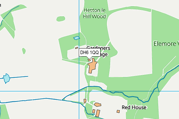 DH6 1QQ map - OS VectorMap District (Ordnance Survey)