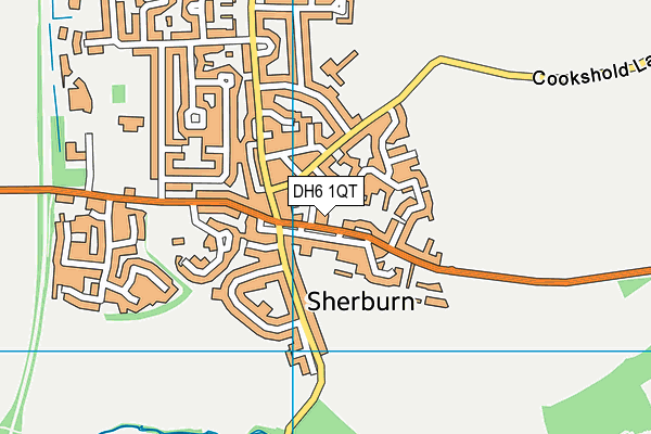DH6 1QT map - OS VectorMap District (Ordnance Survey)
