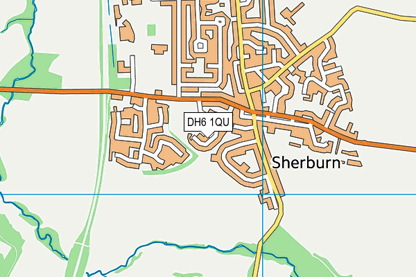 DH6 1QU map - OS VectorMap District (Ordnance Survey)