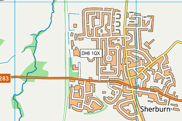 DH6 1QX map - OS VectorMap District (Ordnance Survey)