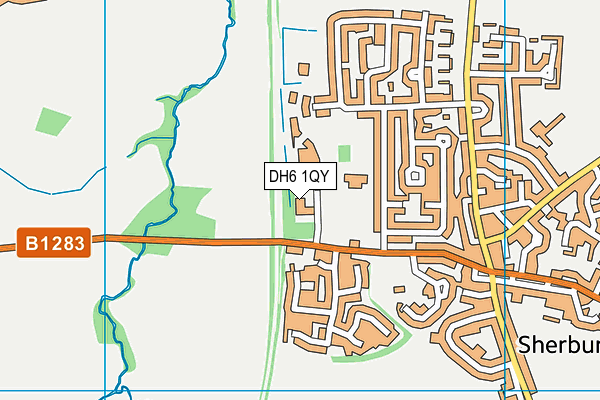 DH6 1QY map - OS VectorMap District (Ordnance Survey)