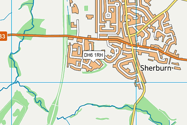 DH6 1RH map - OS VectorMap District (Ordnance Survey)