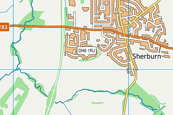 DH6 1RJ map - OS VectorMap District (Ordnance Survey)