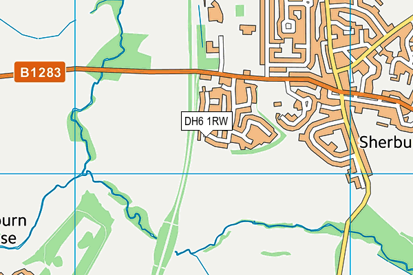 DH6 1RW map - OS VectorMap District (Ordnance Survey)