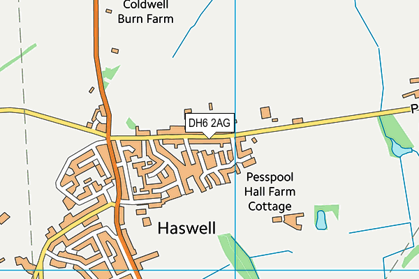 DH6 2AG map - OS VectorMap District (Ordnance Survey)