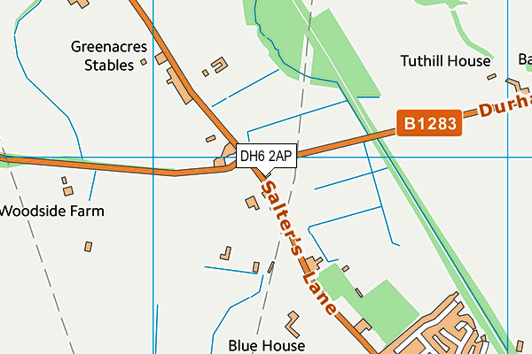 DH6 2AP map - OS VectorMap District (Ordnance Survey)