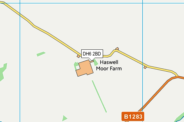 DH6 2BD map - OS VectorMap District (Ordnance Survey)