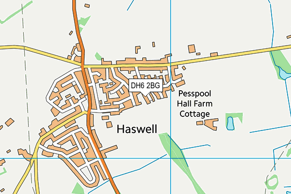 DH6 2BG map - OS VectorMap District (Ordnance Survey)