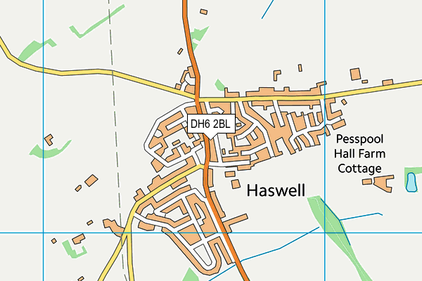 DH6 2BL map - OS VectorMap District (Ordnance Survey)