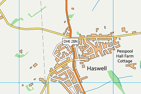 DH6 2BN map - OS VectorMap District (Ordnance Survey)