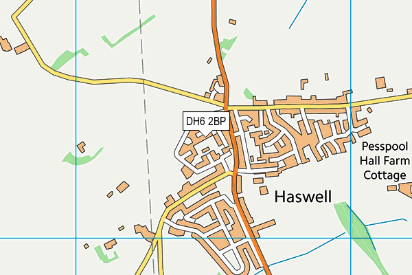 DH6 2BP map - OS VectorMap District (Ordnance Survey)