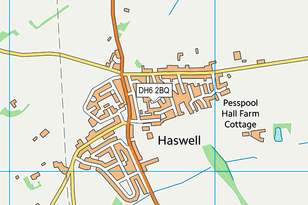 DH6 2BQ map - OS VectorMap District (Ordnance Survey)