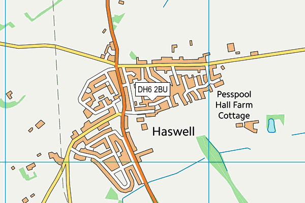 DH6 2BU map - OS VectorMap District (Ordnance Survey)