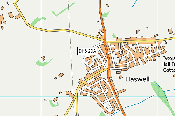 DH6 2DA map - OS VectorMap District (Ordnance Survey)