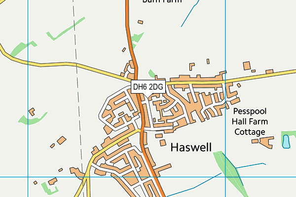 DH6 2DG map - OS VectorMap District (Ordnance Survey)