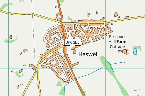 DH6 2DL map - OS VectorMap District (Ordnance Survey)