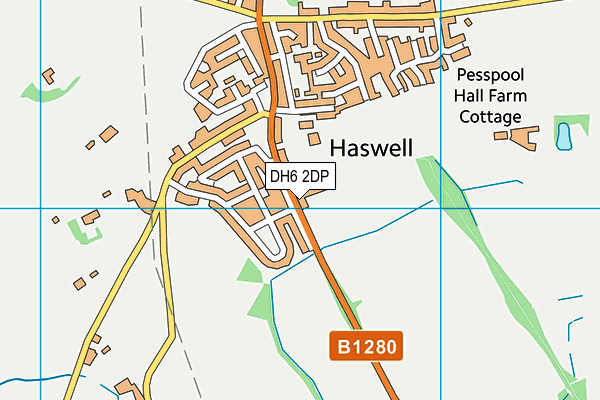 DH6 2DP map - OS VectorMap District (Ordnance Survey)