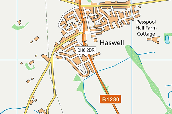 DH6 2DR map - OS VectorMap District (Ordnance Survey)