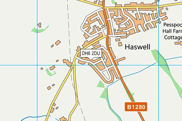 DH6 2DU map - OS VectorMap District (Ordnance Survey)