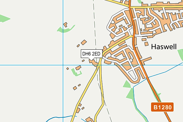 DH6 2ED map - OS VectorMap District (Ordnance Survey)