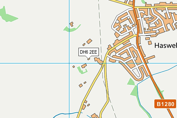 DH6 2EE map - OS VectorMap District (Ordnance Survey)