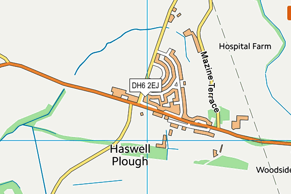 DH6 2EJ map - OS VectorMap District (Ordnance Survey)