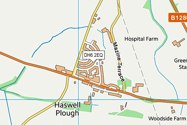 DH6 2EQ map - OS VectorMap District (Ordnance Survey)