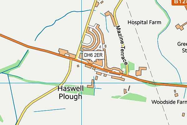 DH6 2ER map - OS VectorMap District (Ordnance Survey)