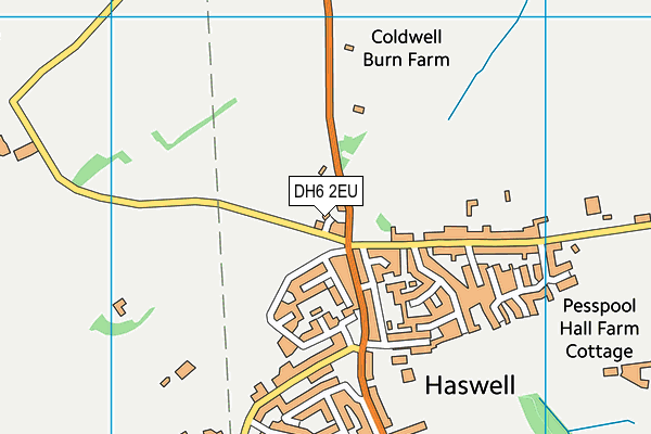 DH6 2EU map - OS VectorMap District (Ordnance Survey)