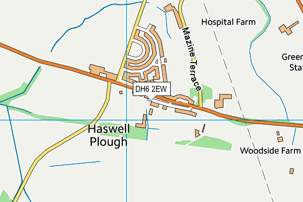 DH6 2EW map - OS VectorMap District (Ordnance Survey)