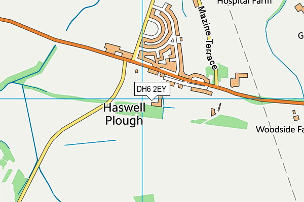 DH6 2EY map - OS VectorMap District (Ordnance Survey)