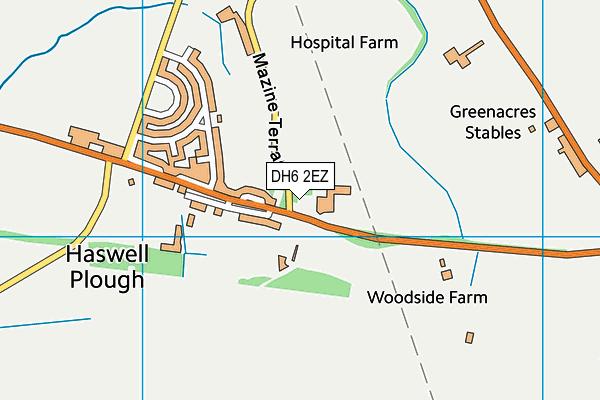 DH6 2EZ map - OS VectorMap District (Ordnance Survey)