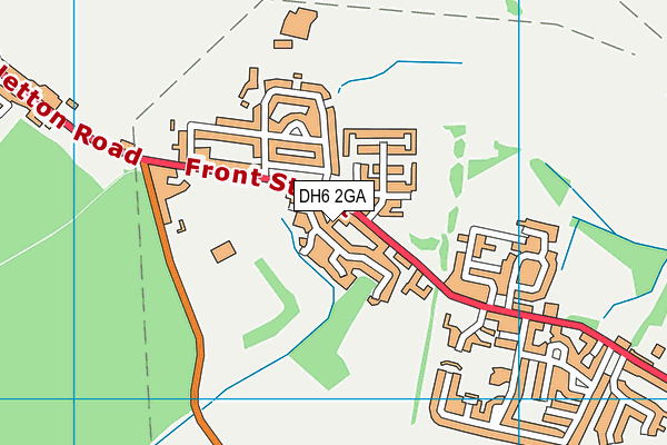 DH6 2GA map - OS VectorMap District (Ordnance Survey)