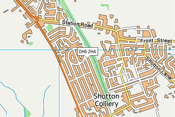 DH6 2HA map - OS VectorMap District (Ordnance Survey)