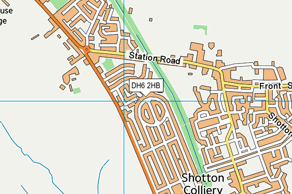 DH6 2HB map - OS VectorMap District (Ordnance Survey)