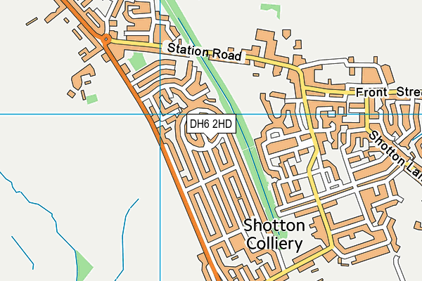 DH6 2HD map - OS VectorMap District (Ordnance Survey)