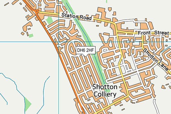 DH6 2HF map - OS VectorMap District (Ordnance Survey)