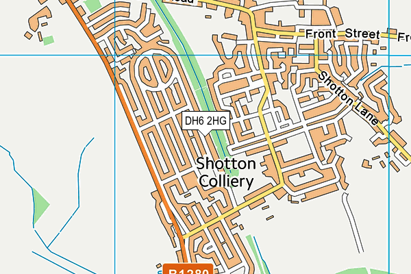 DH6 2HG map - OS VectorMap District (Ordnance Survey)