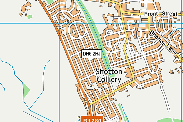 DH6 2HJ map - OS VectorMap District (Ordnance Survey)