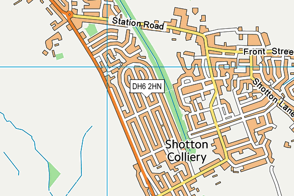 DH6 2HN map - OS VectorMap District (Ordnance Survey)