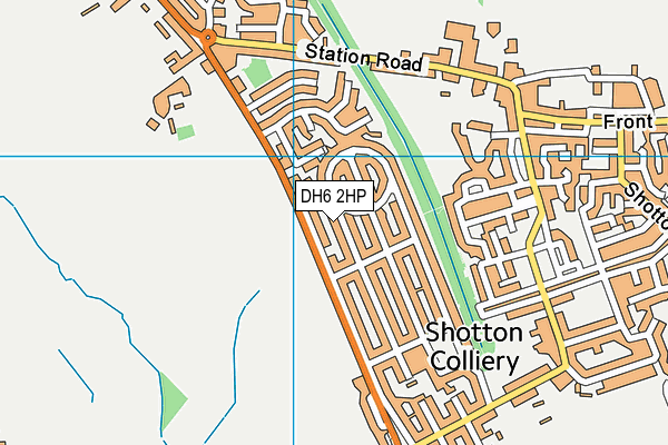 DH6 2HP map - OS VectorMap District (Ordnance Survey)