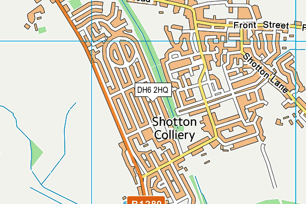 DH6 2HQ map - OS VectorMap District (Ordnance Survey)