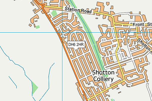 DH6 2HR map - OS VectorMap District (Ordnance Survey)