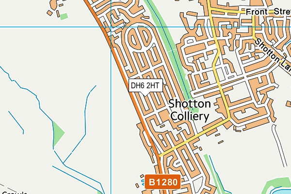 DH6 2HT map - OS VectorMap District (Ordnance Survey)