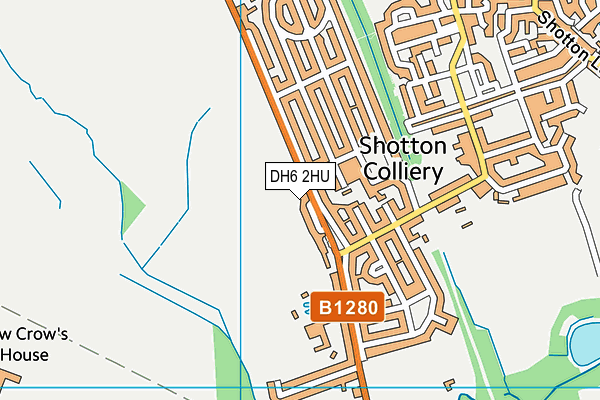 DH6 2HU map - OS VectorMap District (Ordnance Survey)